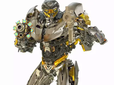 HOT ROD autobot Transformers last knight Rigged 3D model