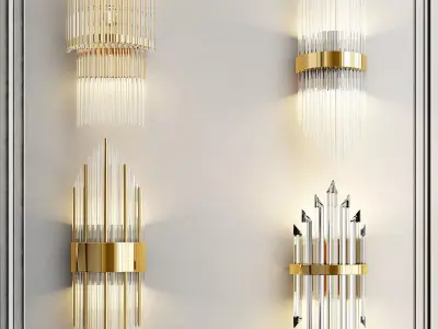 Collection of wall lamps 3D model
