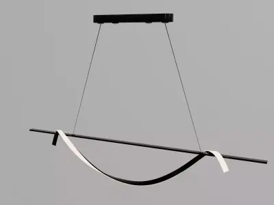 Modern Wave Pendant Light  Minimalist Ceiling Lamp 3D model