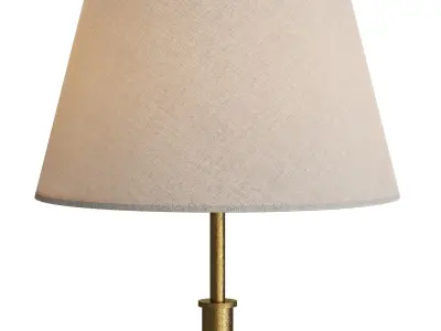 Viator Wrapped Black Leather Floor Lamp 3D model