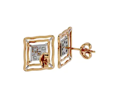 Light Minimalist Diamond Ring Earrings Pendant Set 3D print model