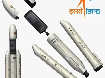 ISRO GSLV MK3  3D print model