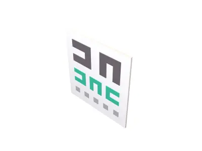 Eye Chart Print Icon v1 002 Low-poly 3D model
