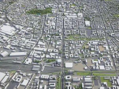 Darmstadt  Low-poly 3D model