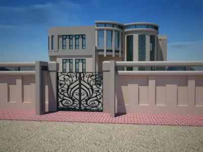 Modern Villa Design Project A119 3D Model Render 3D model