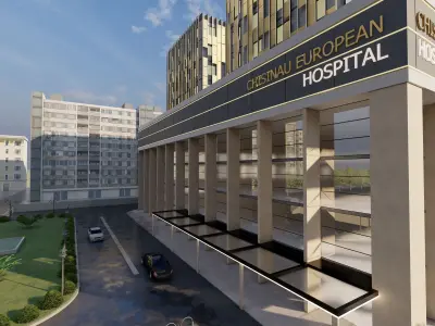 Modern Hospital Building 3D model