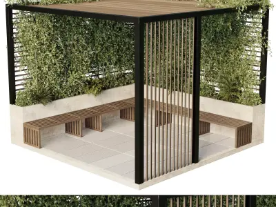 Landscape Furniture Backyard 30 3D model