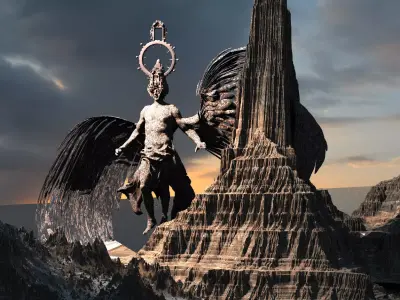 Mars Angel Scene Kit bash 3D model