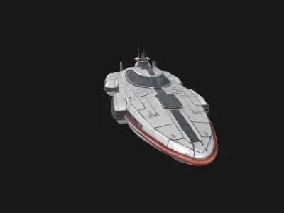 Nebula Voyager Futuristic SciFi Speedboat 3D Model Low-poly 3D model