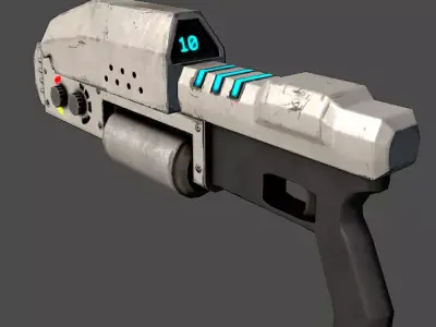 Sci-Fi Laser Rifle Low-poly 3D model purchase