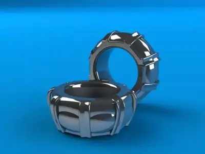 Mens Wedding Ring Challenge Free 3D model