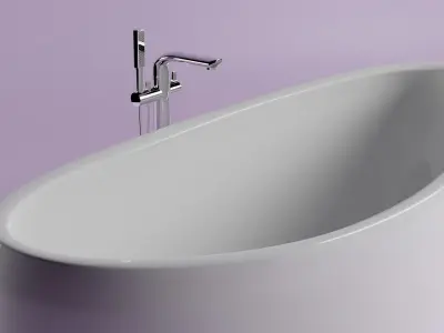 Bath and shower unit - for archviz 3D model