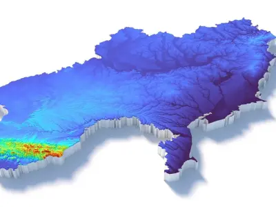 Ukraine Terrain country  3D model