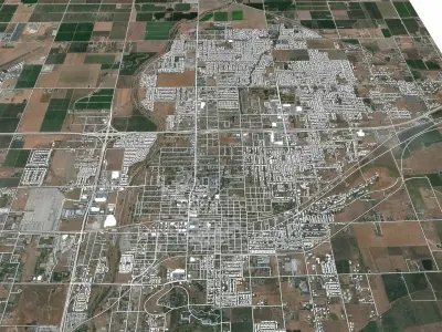 Cityscape Porterville United States 3D model