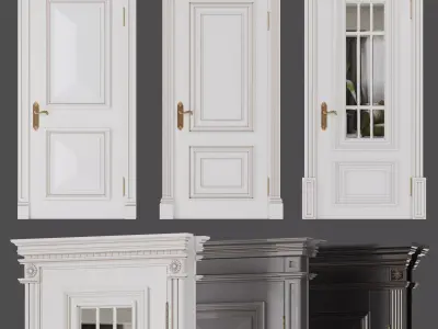 Classic Apartment Doors 3D model