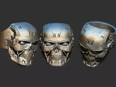 Terminator T800 Machine ring 3D print model