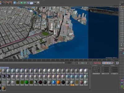 Miami City of Florida Low-poly 3D model