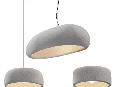 Potcover Clouds Pendant Light 3D model