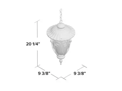 Grandstaff Outdoor Hanging Lantern 3D model purchase