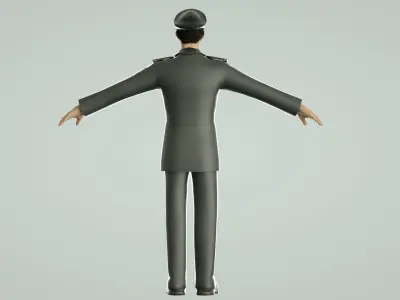 chinese police officer big brother 3D model
