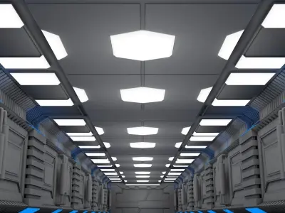  Sci Fi Corridor 3D model purchase