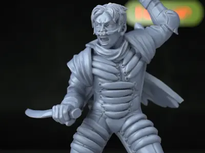 Desert Nomad Amer Sirocco Miniature Inspired by Dune and Dune 2 3D print model