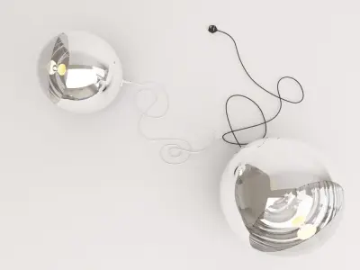 TOM DIXON MIRROR BALL FLOOR LIGHTS 3D model