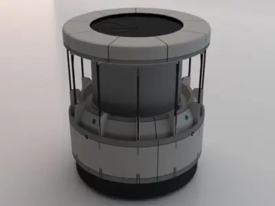 Sci-Fi Dropper 01 Low-poly 3D model