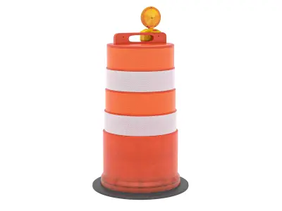 Traffic Barrel Barricade 3D model