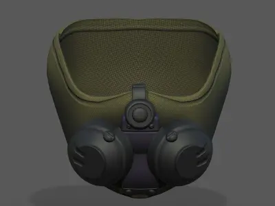 Gas mask respirator scifi futuristic 3d model  Low-poly 3D model