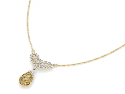 Lupine Wood Grain Necklace  3D print model