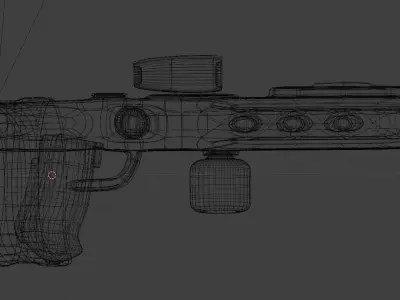 Sci-Fi rifle 3D model shop