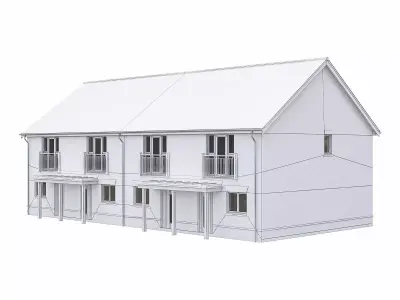 Neighborhood Houses P29 Low-poly 3D model