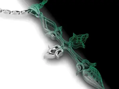 Ornamental Cross pendant 3D print model