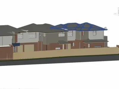 house complete revit project p5 3D model
