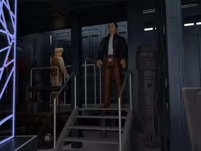 Set 3a Echo Base Control Room 1-18 scale Hasbro Kenner 3D print model