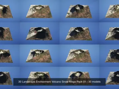 30 Landscape Environment Volcano Snow Mega-Pack 01