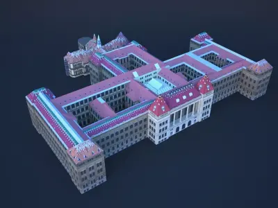Budapest University of Technology and Economics Low-poly 3D model