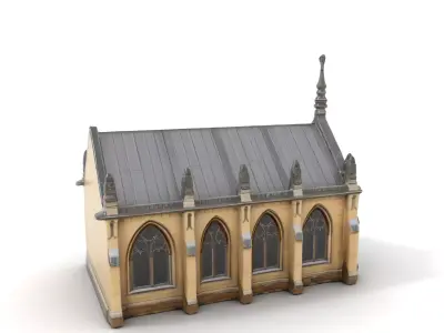 Gothic Chapel Stone model pack Low-poly 3D model