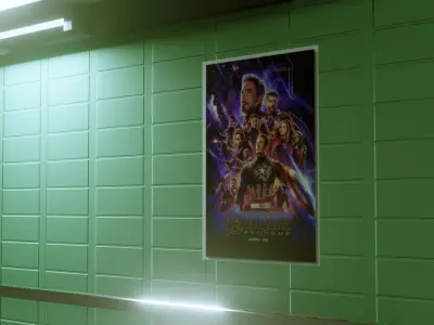 Subway Under pass - Low poly - Game ready model Low-poly 3D model