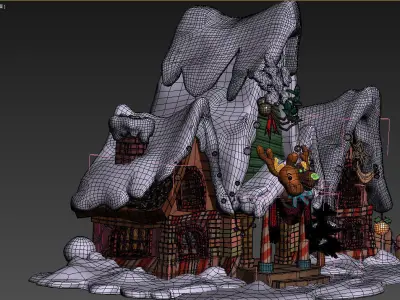 Ice and snow hut for Christmas and New Year 3D model