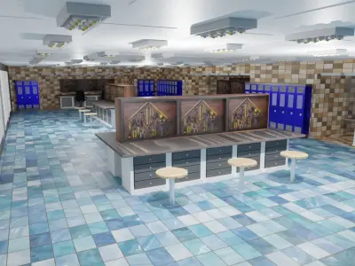 Workshop Interior  Low-poly 3D model purchase