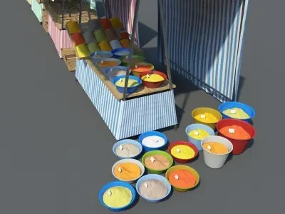 Market Stall 3D model