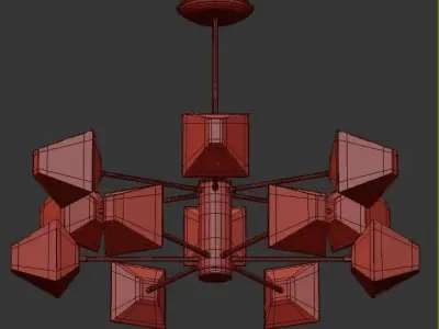 Ceiling chandelier Lumen Lux 3D model