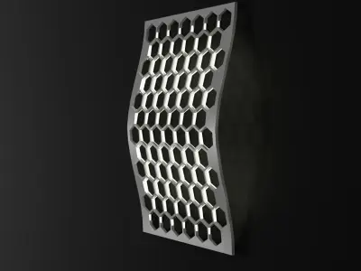 Beautiful honeycomb lamp Low-poly 3D model