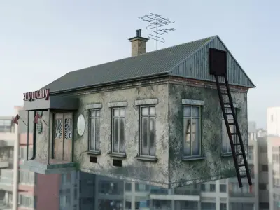 Police station - Stalker inspiration 3D model