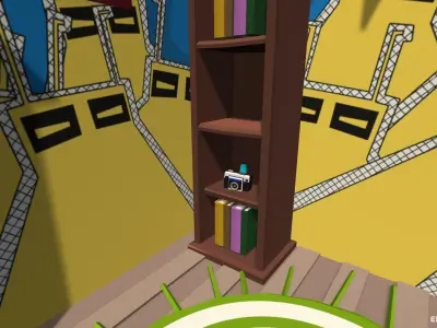 Free 1980 - MidPoly Retro Rooms Free low-poly 3D model