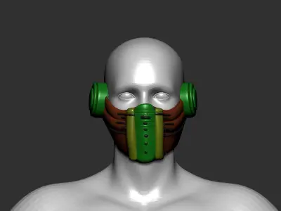 helmet high poly sculpt 3d printable  3D model 66