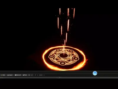 UE 5 Magic Circle Niagara system VFX animation 3D model