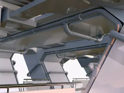 Bridge Lower Deck Section M1 3D model